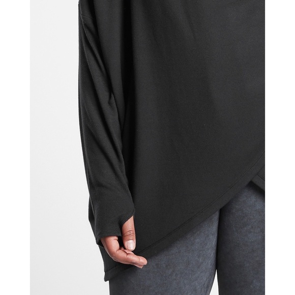 ATHLETA Purana Wrap Black Sweatshirt - Picture 2 of 11